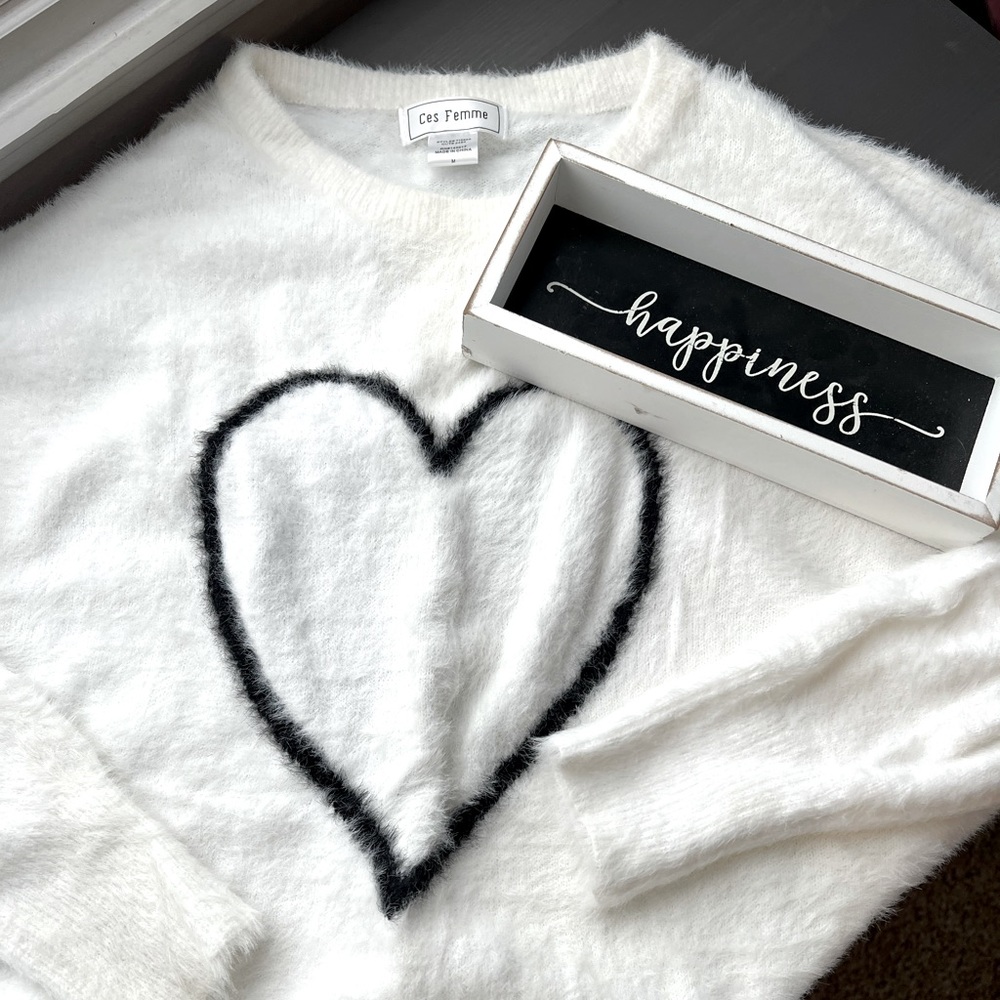 Fuzzy Heart boutique sweater
